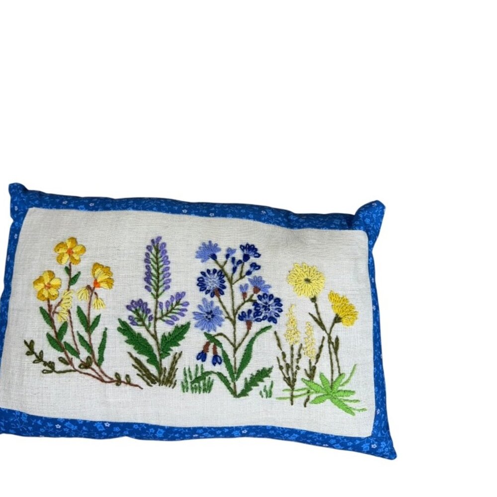 Embroidery Floral Accent Pillow